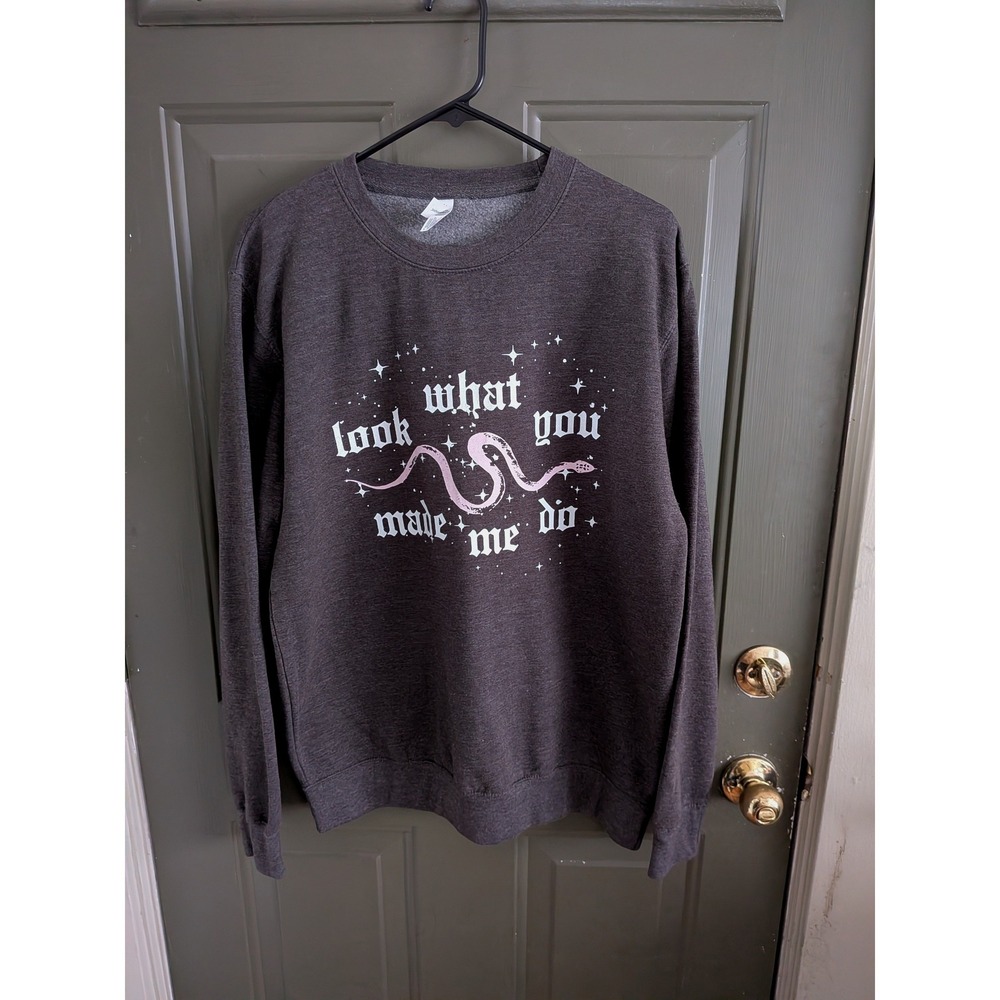 Taylor Swift Inspired Look What You Made Me Do Snake Sweatshirt‎ Gray Large